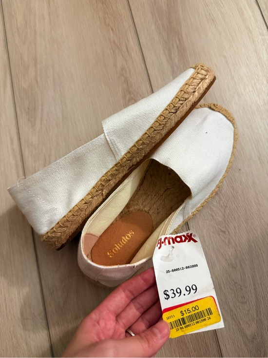 Soludos Pants - Soludos White Espadrille Slide - Casual Summer Shoe